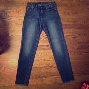 Just Black Frayed Hem Skinny Jeans- sz 26